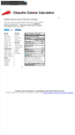 Mobile Screenshot of chipotlecaloriecalculator.com